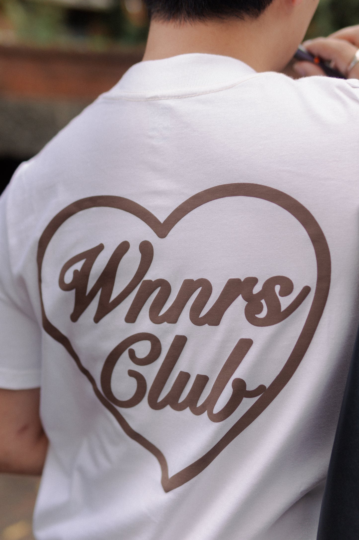 Heart Logo - Choco on vintage white